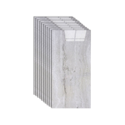 Single Tile Wallpaper Plastic Peel and Stick Backsplash Wall Tile Light Gray 1' x 2' Clearhalo 'Flooring 'Home Improvement' 'home_improvement' 'home_improvement_peel_stick_blacksplash' 'Peel & Stick Backsplash Tile' 'peel_stick_blacksplash' 'Walls & Ceilings' Walls and Ceiling' 7099921