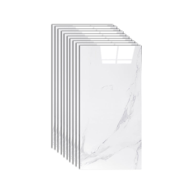 Single Tile Wallpaper Plastic Peel and Stick Backsplash Wall Tile White 1' x 2' Clearhalo 'Flooring 'Home Improvement' 'home_improvement' 'home_improvement_peel_stick_blacksplash' 'Peel & Stick Backsplash Tile' 'peel_stick_blacksplash' 'Walls & Ceilings' Walls and Ceiling' 7099922