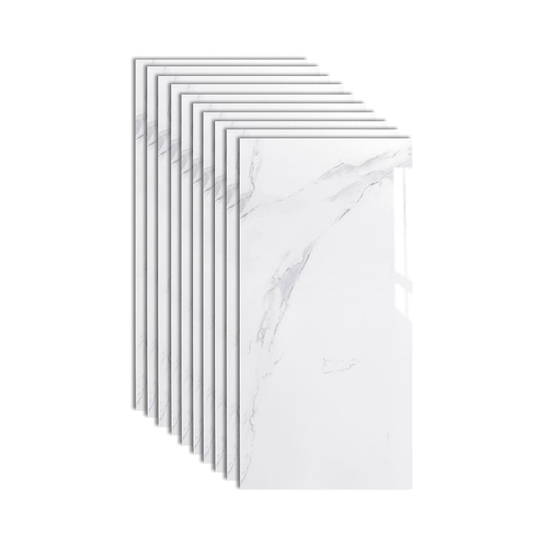 Plastic Peel and Stick Wall Tile Rectangular Waterproof Peel and Stick Wall Tile White 1'4" x 2'7" Clearhalo 'Flooring 'Home Improvement' 'home_improvement' 'home_improvement_peel_stick_blacksplash' 'Peel & Stick Backsplash Tile' 'peel_stick_blacksplash' 'Walls & Ceilings' Walls and Ceiling' 7099972