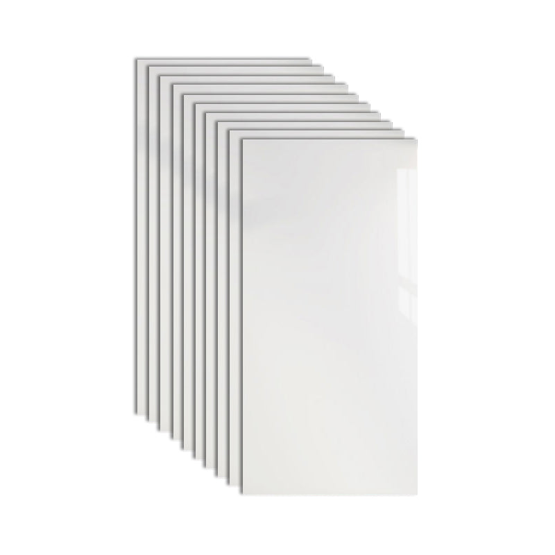 Plastic Peel and Stick Wall Tile Rectangular Waterproof Peel and Stick Wall Tile Gloss White 1'4" x 2'7" Clearhalo 'Flooring 'Home Improvement' 'home_improvement' 'home_improvement_peel_stick_blacksplash' 'Peel & Stick Backsplash Tile' 'peel_stick_blacksplash' 'Walls & Ceilings' Walls and Ceiling' 7099974