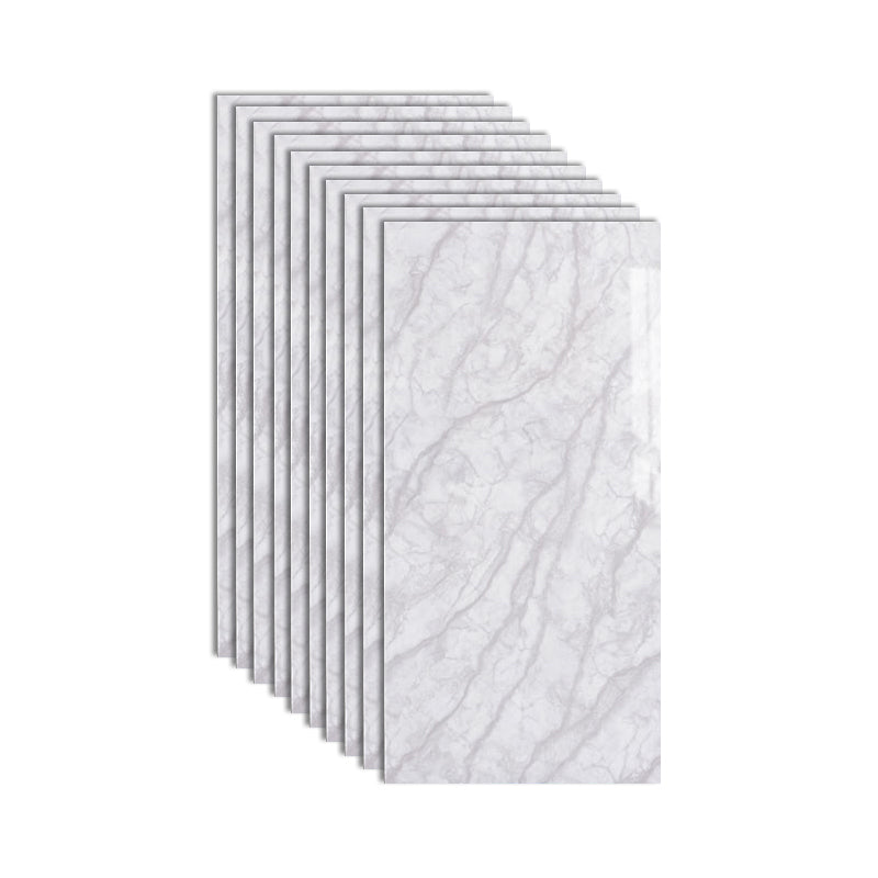 Plastic Peel and Stick Wall Tile Rectangular Waterproof Peel and Stick Wall Tile Light Gray-White 1'4" x 2'7" Clearhalo 'Flooring 'Home Improvement' 'home_improvement' 'home_improvement_peel_stick_blacksplash' 'Peel & Stick Backsplash Tile' 'peel_stick_blacksplash' 'Walls & Ceilings' Walls and Ceiling' 7099978