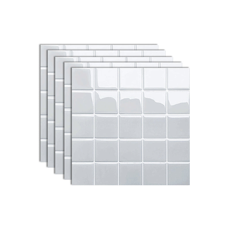 Mosaic Tile Wallpaper Plastic Grid Peel and Stick Backsplash Wall Tile Grey Clearhalo 'Flooring 'Home Improvement' 'home_improvement' 'home_improvement_peel_stick_blacksplash' 'Peel & Stick Backsplash Tile' 'peel_stick_blacksplash' 'Walls & Ceilings' Walls and Ceiling' 7099983