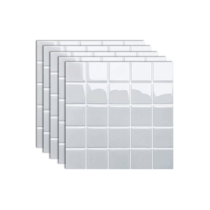 Mosaic Tile Wallpaper Plastic Grid Peel and Stick Backsplash Wall Tile Grey Clearhalo 'Flooring 'Home Improvement' 'home_improvement' 'home_improvement_peel_stick_blacksplash' 'Peel & Stick Backsplash Tile' 'peel_stick_blacksplash' 'Walls & Ceilings' Walls and Ceiling' 7099983