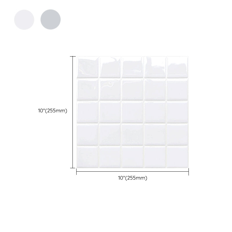 Mosaic Tile Wallpaper Plastic Grid Peel and Stick Backsplash Wall Tile Clearhalo 'Flooring 'Home Improvement' 'home_improvement' 'home_improvement_peel_stick_blacksplash' 'Peel & Stick Backsplash Tile' 'peel_stick_blacksplash' 'Walls & Ceilings' Walls and Ceiling' 7099989