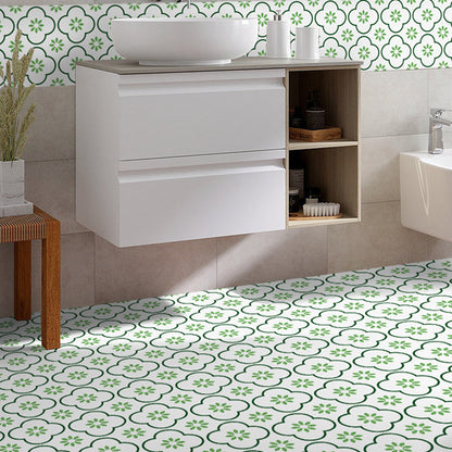 Square Peel and Stick Backsplash Plastic Single Tile Wallpaper with Slip Resistant Green Clearhalo 'Flooring 'Home Improvement' 'home_improvement' 'home_improvement_peel_stick_blacksplash' 'Peel & Stick Backsplash Tile' 'peel_stick_blacksplash' 'Walls & Ceilings' Walls and Ceiling' 7099991