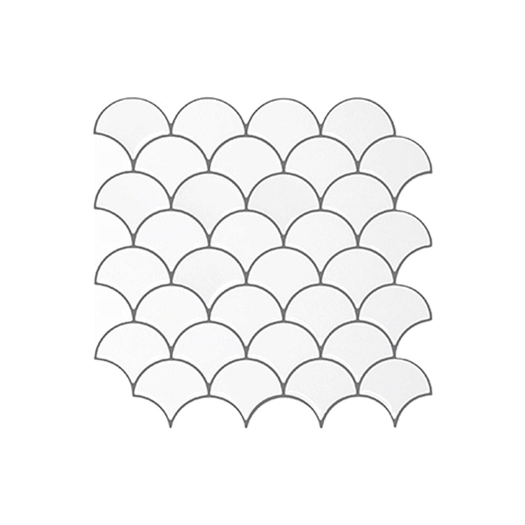Fish Scale Peel & Stick Field Tile Square Plastic Peel & Stick Mosaic Tile Clearhalo 'Flooring 'Home Improvement' 'home_improvement' 'home_improvement_peel_stick_blacksplash' 'Peel & Stick Backsplash Tile' 'peel_stick_blacksplash' 'Walls & Ceilings' Walls and Ceiling' 7100010