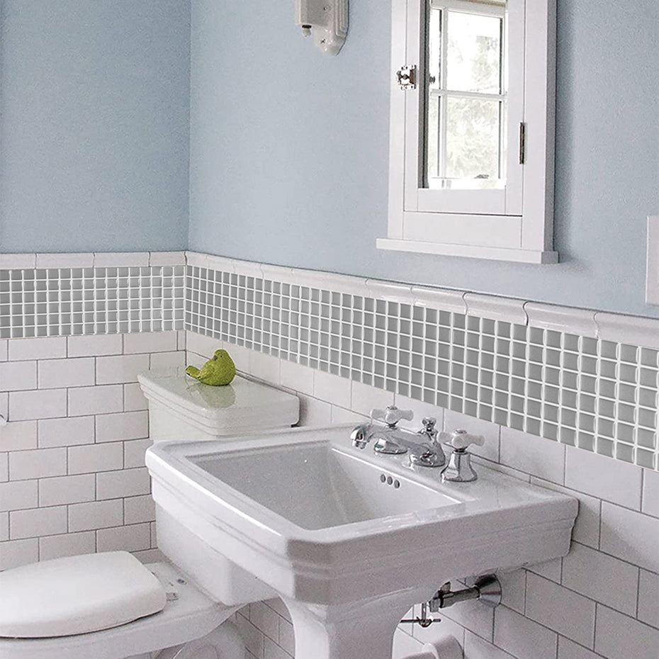 Square Peel & Stick Mosaic Tile Plastic Grid Peel & Stick Mosaic Tile Clearhalo 'Flooring 'Home Improvement' 'home_improvement' 'home_improvement_peel_stick_blacksplash' 'Peel & Stick Backsplash Tile' 'peel_stick_blacksplash' 'Walls & Ceilings' Walls and Ceiling' 7100018