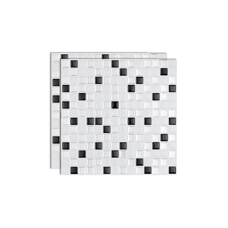 Square Peel & Stick Mosaic Tile Plastic Grid Peel & Stick Mosaic Tile White Clearhalo 'Flooring 'Home Improvement' 'home_improvement' 'home_improvement_peel_stick_blacksplash' 'Peel & Stick Backsplash Tile' 'peel_stick_blacksplash' 'Walls & Ceilings' Walls and Ceiling' 7100019