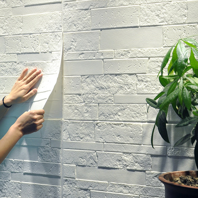 Industrial 3D Brick Wall Plank Bathroom Living Room Wall Panels Set of 10 Clearhalo 'Flooring 'Home Improvement' 'home_improvement' 'home_improvement_wall_paneling' 'Wall Paneling' 'wall_paneling' 'Walls & Ceilings' Walls and Ceiling' 7100044