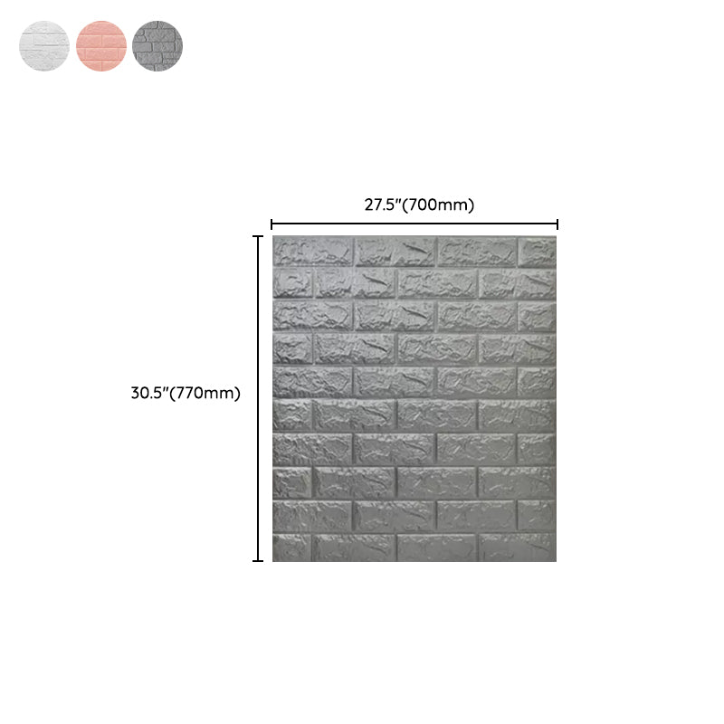 Industrial 3D Brick Wall Plank Bathroom Living Room Wall Panels Set of 10 Clearhalo 'Flooring 'Home Improvement' 'home_improvement' 'home_improvement_wall_paneling' 'Wall Paneling' 'wall_paneling' 'Walls & Ceilings' Walls and Ceiling' 7100071