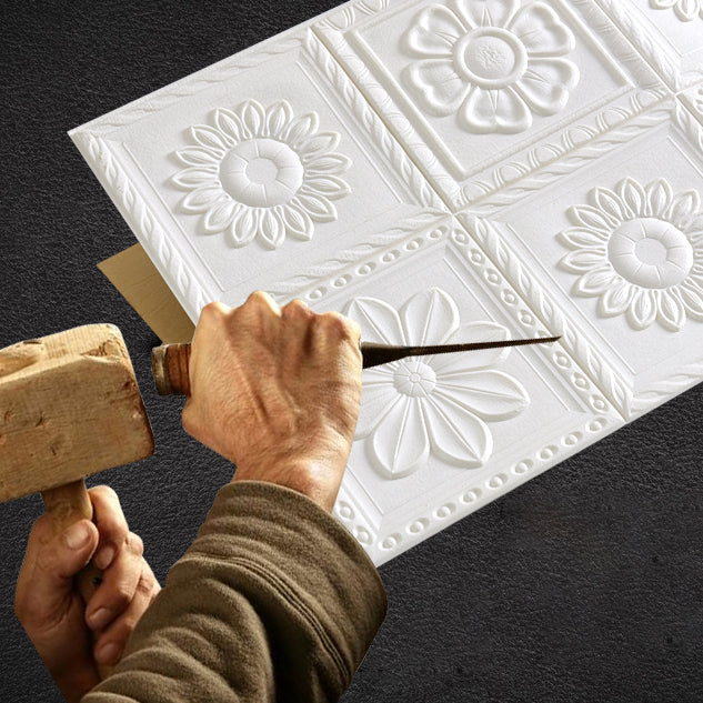 Industrial 3D Print Wall Plank Bathroom Living Room Wall Panels Set of 10 Clearhalo 'Flooring 'Home Improvement' 'home_improvement' 'home_improvement_wall_paneling' 'Wall Paneling' 'wall_paneling' 'Walls & Ceilings' Walls and Ceiling' 7100082