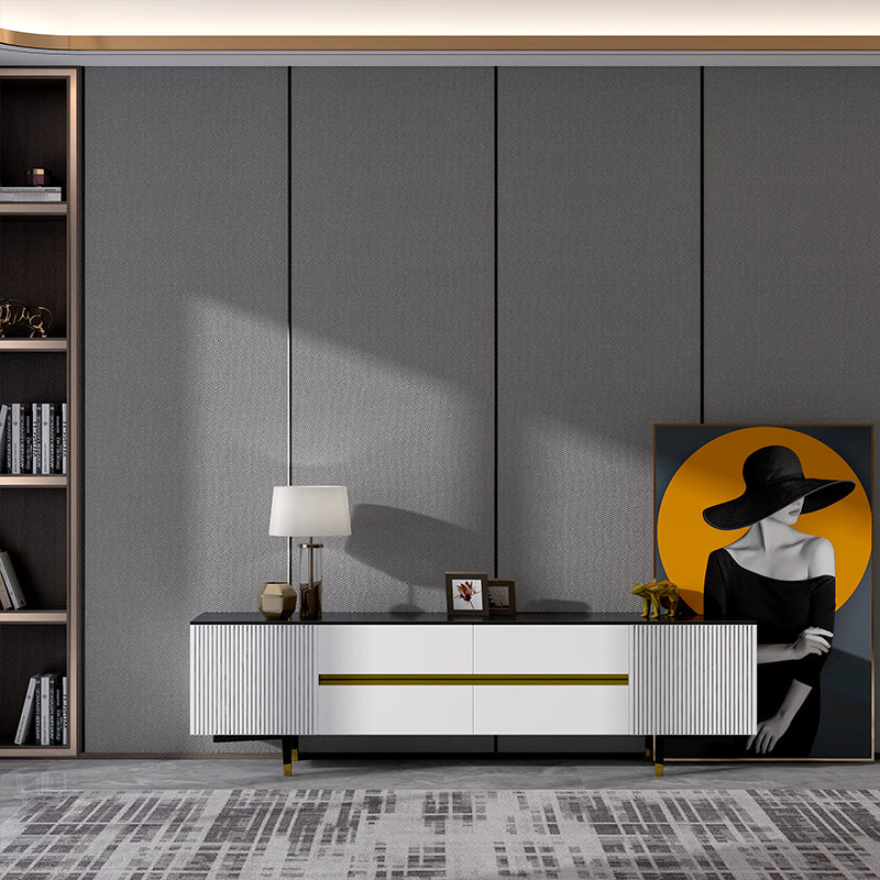 Modern Wall Covering Paneling Smooth Wall Interior Upholstered Plank Grey Clearhalo 'Flooring 'Home Improvement' 'home_improvement' 'home_improvement_wall_paneling' 'Wall Paneling' 'wall_paneling' 'Walls & Ceilings' Walls and Ceiling' 7100104