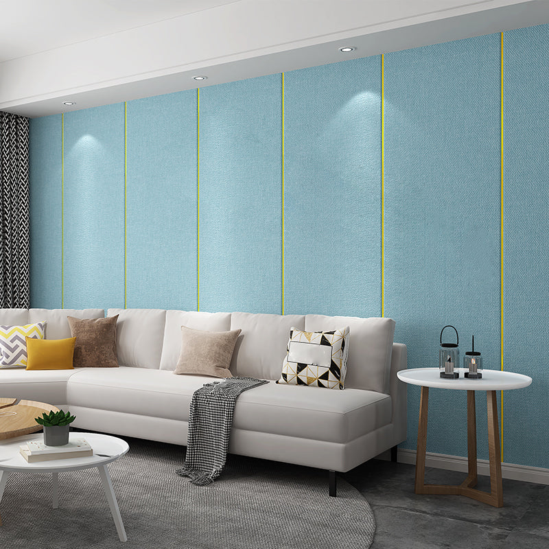 Modern Wall Covering Paneling Smooth Wall Interior Upholstered Plank Light Blue Clearhalo 'Flooring 'Home Improvement' 'home_improvement' 'home_improvement_wall_paneling' 'Wall Paneling' 'wall_paneling' 'Walls & Ceilings' Walls and Ceiling' 7100107
