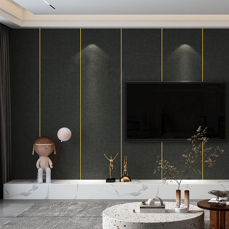 Modern Wall Covering Paneling Smooth Wall Interior Upholstered Plank Dark Gray Clearhalo 'Flooring 'Home Improvement' 'home_improvement' 'home_improvement_wall_paneling' 'Wall Paneling' 'wall_paneling' 'Walls & Ceilings' Walls and Ceiling' 7100118