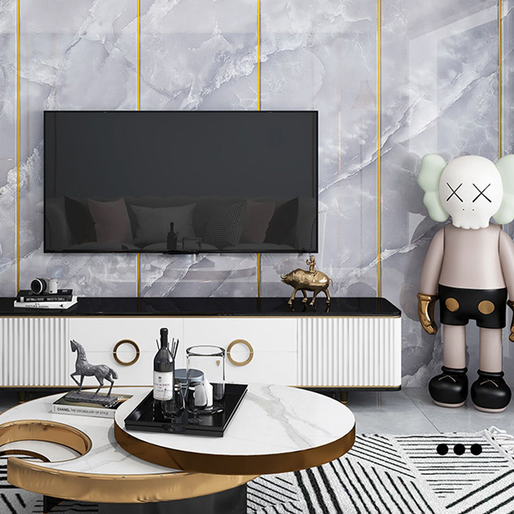 Modern Pearl Wainscoting PVC Wall Access Panel Peel and Stick Tin Plate Clearhalo 'Flooring 'Home Improvement' 'home_improvement' 'home_improvement_wall_paneling' 'Wall Paneling' 'wall_paneling' 'Walls & Ceilings' Walls and Ceiling' 7100126