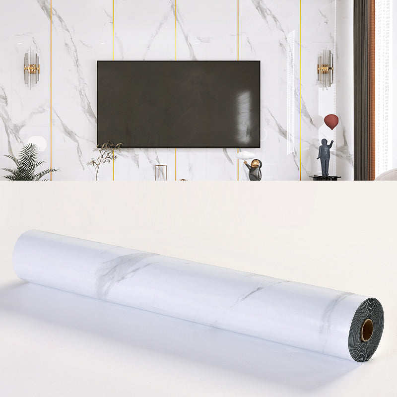 Modern Pearl Wainscoting PVC Wall Access Panel Peel and Stick Tin Plate Light Gray Clearhalo 'Flooring 'Home Improvement' 'home_improvement' 'home_improvement_wall_paneling' 'Wall Paneling' 'wall_paneling' 'Walls & Ceilings' Walls and Ceiling' 7100127