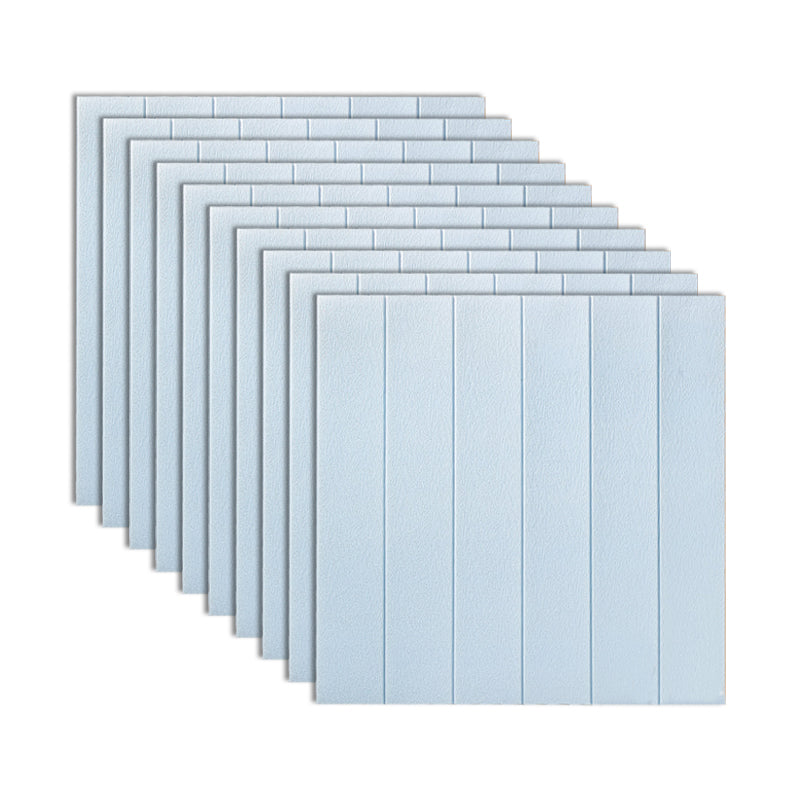 Modern Wall Ceiling PVC Self-Adhesive 3D Embossed Waterproof Wall Access Panel Light Blue Clearhalo 'Flooring 'Home Improvement' 'home_improvement' 'home_improvement_wall_paneling' 'Wall Paneling' 'wall_paneling' 'Walls & Ceilings' Walls and Ceiling' 7100151