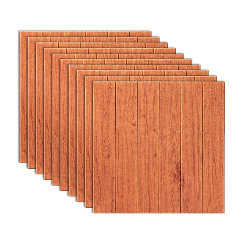 Modern Wall Ceiling PVC Self-Adhesive 3D Embossed Waterproof Wall Access Panel Red Wood Clearhalo 'Flooring 'Home Improvement' 'home_improvement' 'home_improvement_wall_paneling' 'Wall Paneling' 'wall_paneling' 'Walls & Ceilings' Walls and Ceiling' 7100159