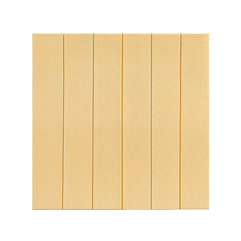 Contemporary Wainscoting Indoor Peel and Press Wainscoting with Waterproof Yellow 0.18"H Clearhalo 'Flooring 'Home Improvement' 'home_improvement' 'home_improvement_wall_paneling' 'Wall Paneling' 'wall_paneling' 'Walls & Ceilings' Walls and Ceiling' 7100169