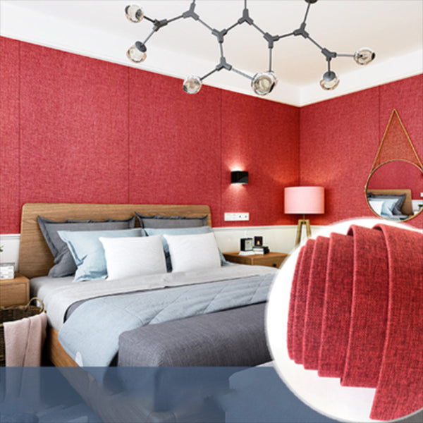 Contemporary Wall Tile Solid Color Peel and Stick Wall Paneling Burgundy Clearhalo 'Flooring 'Home Improvement' 'home_improvement' 'home_improvement_wall_paneling' 'Wall Paneling' 'wall_paneling' 'Walls & Ceilings' Walls and Ceiling' 7100247