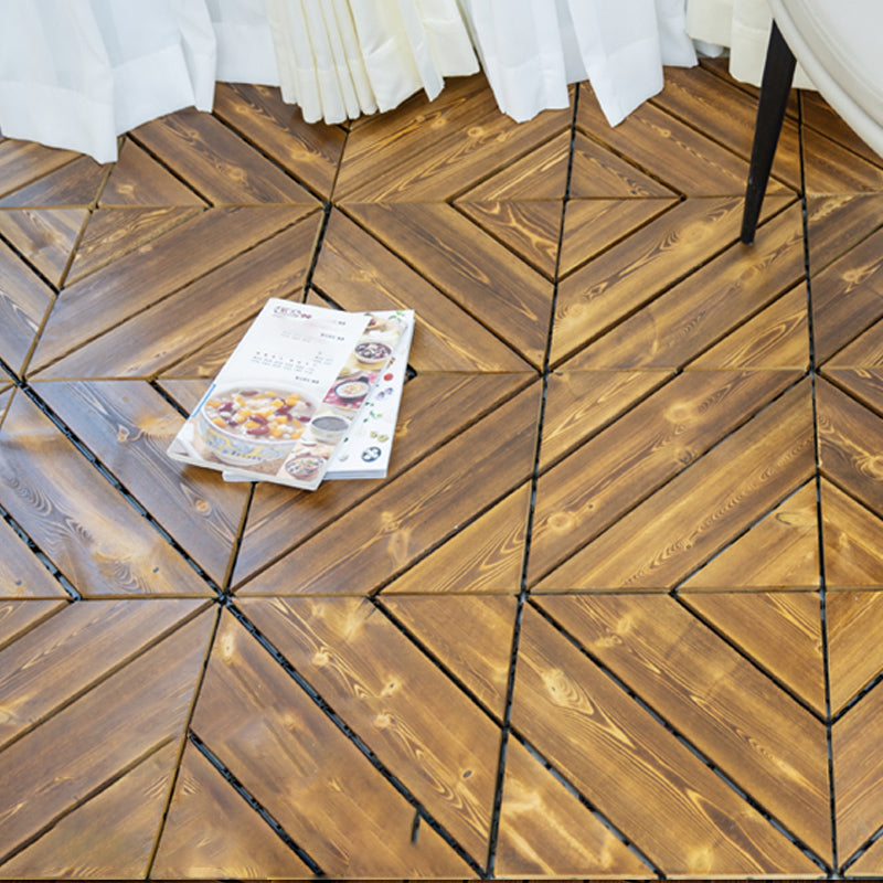 Tradition Water Resistant Floor Tile Smooth Click Lock Pine Wood for Living Room Dark Yellow Clearhalo 'Flooring 'Hardwood Flooring' 'hardwood_flooring' 'Home Improvement' 'home_improvement' 'home_improvement_hardwood_flooring' Walls and Ceiling' 7100633
