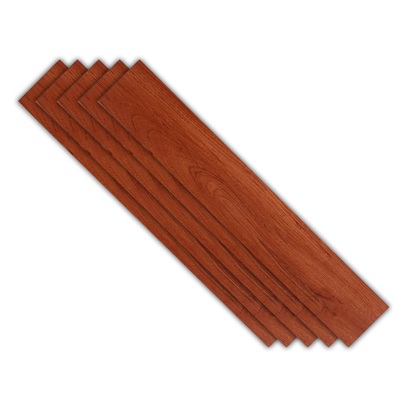 Modern Vinyl Plank Flooring Peel and Stick Wood Look Embossed PVC Flooring Red Wood Clearhalo 'Flooring 'Home Improvement' 'home_improvement' 'home_improvement_vinyl_flooring' 'Vinyl Flooring' 'vinyl_flooring' Walls and Ceiling' 7100858