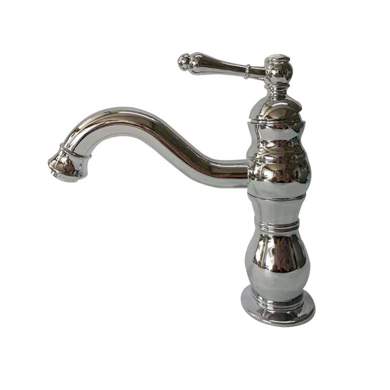 Vintage Bathroom Tube Faucet One Handle Flush Mount Bathtub Faucet Chrome 9" Clearhalo 'Bathroom Remodel & Bathroom Fixtures' 'Bathtub Faucets' 'bathtub_faucets' 'Home Improvement' 'home_improvement' 'home_improvement_bathtub_faucets' 7100884