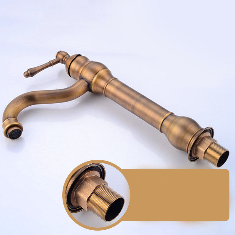 Vintage Bathroom Tube Faucet One Handle Flush Mount Bathtub Faucet Clearhalo 'Bathroom Remodel & Bathroom Fixtures' 'Bathtub Faucets' 'bathtub_faucets' 'Home Improvement' 'home_improvement' 'home_improvement_bathtub_faucets' 7100896