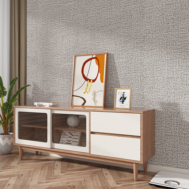 Water Proof Pearl Wainscoting PVC Wall Access Panel Peel and Stick Foam Baseboard Gray-White Linen Clearhalo 'Flooring 'Home Improvement' 'home_improvement' 'home_improvement_wall_paneling' 'Wall Paneling' 'wall_paneling' 'Walls & Ceilings' Walls and Ceiling' 7100903