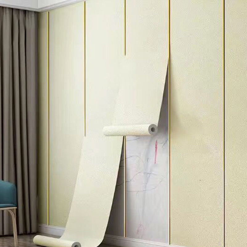 Water Proof Pearl Wainscoting PVC Wall Access Panel Peel and Stick Foam Baseboard Beige Diatom Mud Clearhalo 'Flooring 'Home Improvement' 'home_improvement' 'home_improvement_wall_paneling' 'Wall Paneling' 'wall_paneling' 'Walls & Ceilings' Walls and Ceiling' 7100924