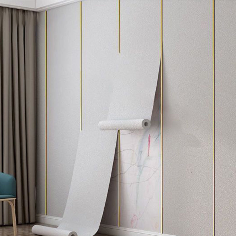 Water Proof Pearl Wainscoting PVC Wall Access Panel Peel and Stick Foam Baseboard Gray-White Diatom Mud Clearhalo 'Flooring 'Home Improvement' 'home_improvement' 'home_improvement_wall_paneling' 'Wall Paneling' 'wall_paneling' 'Walls & Ceilings' Walls and Ceiling' 7100927