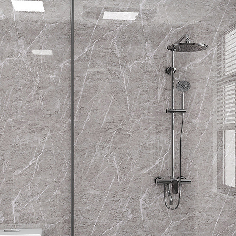 Marbling Peel & Stick Tile Stain Resistant Single Tile for Bathroom Backsplash Grey Clearhalo 'Flooring 'Home Improvement' 'home_improvement' 'home_improvement_peel_stick_blacksplash' 'Peel & Stick Backsplash Tile' 'peel_stick_blacksplash' 'Walls & Ceilings' Walls and Ceiling' 7100932