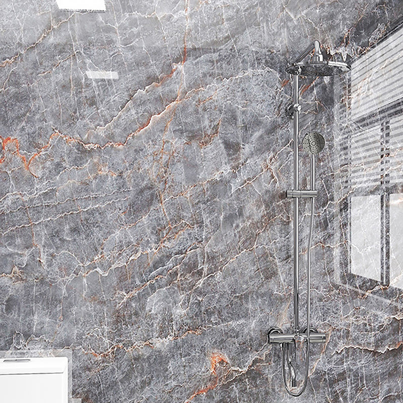 Marbling Peel & Stick Tile Stain Resistant Single Tile for Bathroom Backsplash Dark Gray Clearhalo 'Flooring 'Home Improvement' 'home_improvement' 'home_improvement_peel_stick_blacksplash' 'Peel & Stick Backsplash Tile' 'peel_stick_blacksplash' 'Walls & Ceilings' Walls and Ceiling' 7100933