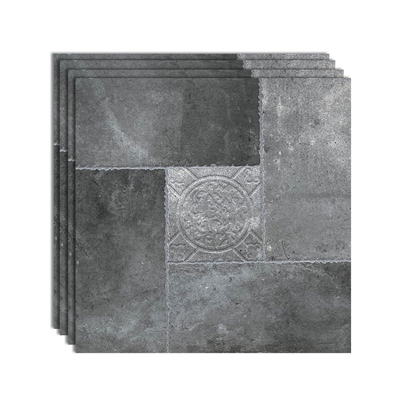 Modern Outdoor Floor Tile Square Straight Edge Vintage Floor Tile Dark Gray-Black Clearhalo 'Floor Tiles & Wall Tiles' 'floor_tiles_wall_tiles' 'Flooring 'Home Improvement' 'home_improvement' 'home_improvement_floor_tiles_wall_tiles' Walls and Ceiling' 7100952