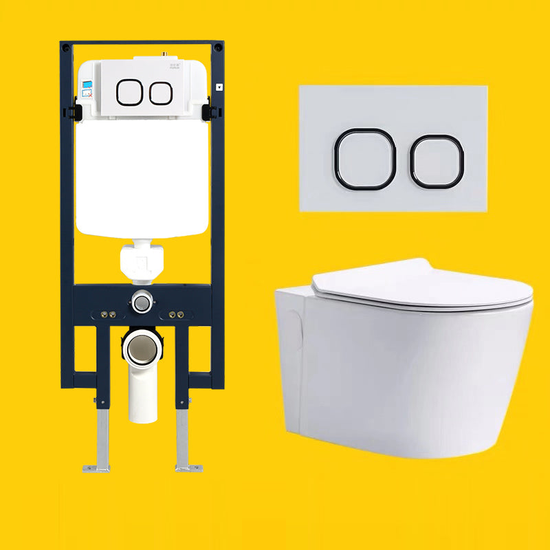 Contemporary One Piece Toilet Bowl Wall Hung Urine Toilet for Bathroom 14"L x 22"W x 14"H Toilet & Thin Tanker Clearhalo 'Bathroom Remodel & Bathroom Fixtures' 'Home Improvement' 'home_improvement' 'home_improvement_toilets' 'Toilets & Bidets' 'Toilets' 7105337