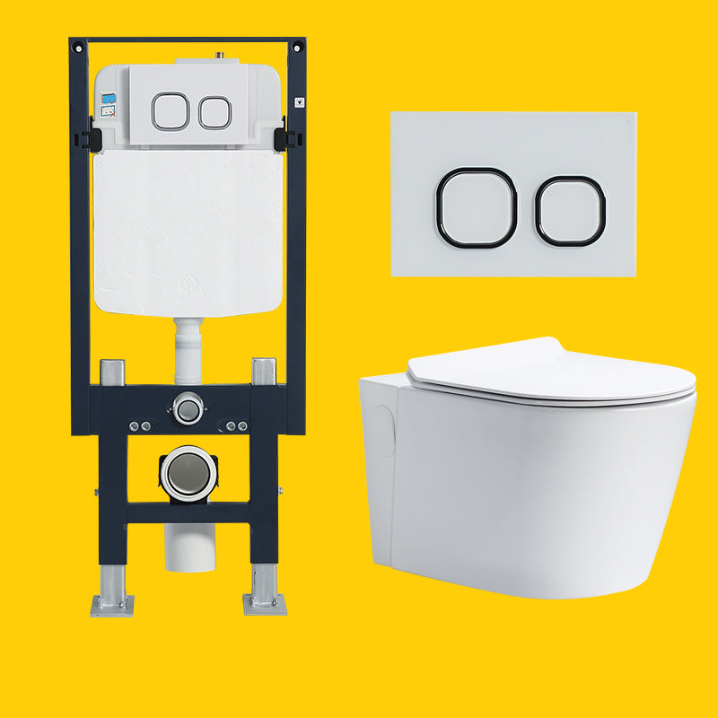 Contemporary One Piece Toilet Bowl Wall Hung Urine Toilet for Bathroom 14"L x 22"W x 14"H Toilet with Freestanding Tanker Clearhalo 'Bathroom Remodel & Bathroom Fixtures' 'Home Improvement' 'home_improvement' 'home_improvement_toilets' 'Toilets & Bidets' 'Toilets' 7105340