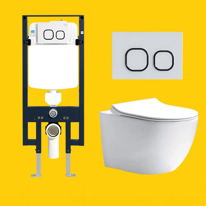 Contemporary One Piece Toilet Bowl Wall Hung Urine Toilet for Bathroom 14"L x 21"W x 14"H Toilet & Thin Tanker Clearhalo 'Bathroom Remodel & Bathroom Fixtures' 'Home Improvement' 'home_improvement' 'home_improvement_toilets' 'Toilets & Bidets' 'Toilets' 7105342