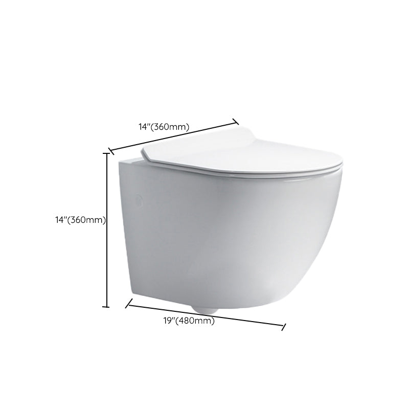Modern Ceramic White Flush Toilet Wall Hung Urine Toilet with Seat for Bathroom Clearhalo 'Bathroom Remodel & Bathroom Fixtures' 'Home Improvement' 'home_improvement' 'home_improvement_toilets' 'Toilets & Bidets' 'Toilets' 7105386