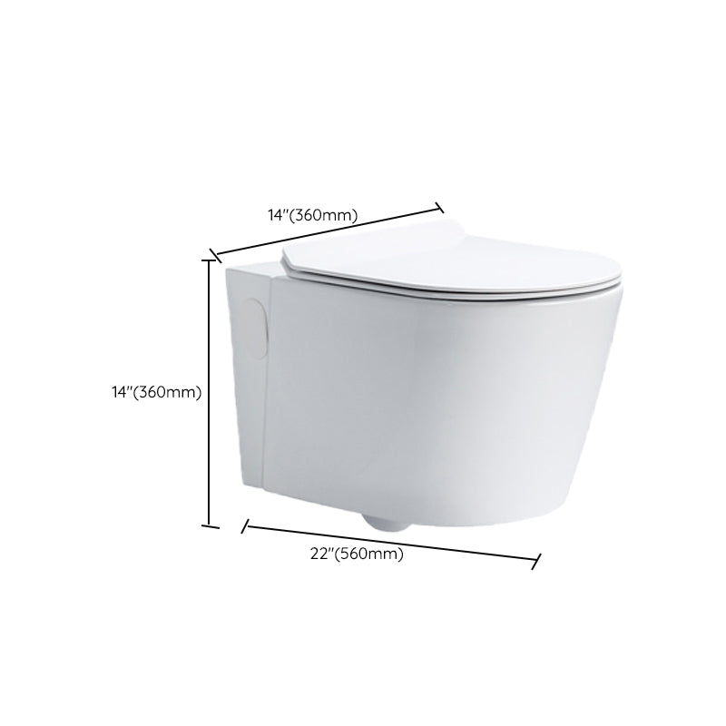 Modern Ceramic White Flush Toilet Wall Hung Urine Toilet with Seat for Bathroom Clearhalo 'Bathroom Remodel & Bathroom Fixtures' 'Home Improvement' 'home_improvement' 'home_improvement_toilets' 'Toilets & Bidets' 'Toilets' 7105387