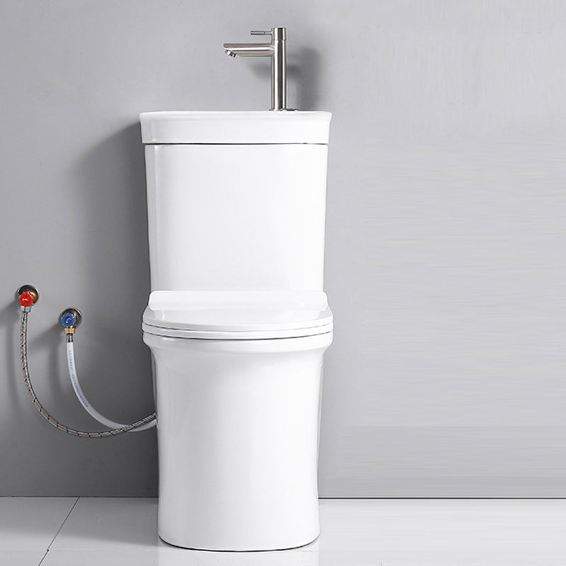 Contemporary Ceramic Flush Toilet Seat Included Urine Toilet for Washroom White Cold Hot Water Dispensor ( Right) Clearhalo 'Bathroom Remodel & Bathroom Fixtures' 'Home Improvement' 'home_improvement' 'home_improvement_toilets' 'Toilets & Bidets' 'Toilets' 7105393