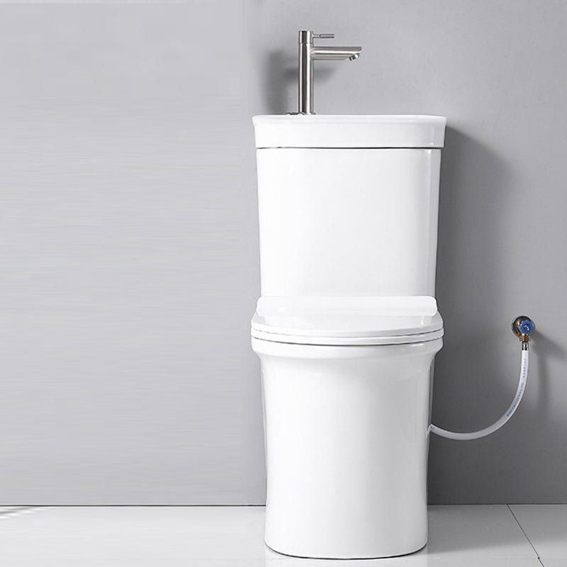 Contemporary Ceramic Flush Toilet Seat Included Urine Toilet for Washroom White Cold Water Dispensor ( eft) Clearhalo 'Bathroom Remodel & Bathroom Fixtures' 'Home Improvement' 'home_improvement' 'home_improvement_toilets' 'Toilets & Bidets' 'Toilets' 7105395