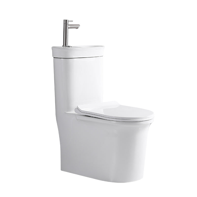 Contemporary Ceramic Flush Toilet Seat Included Urine Toilet for Washroom Clearhalo 'Bathroom Remodel & Bathroom Fixtures' 'Home Improvement' 'home_improvement' 'home_improvement_toilets' 'Toilets & Bidets' 'Toilets' 7105400