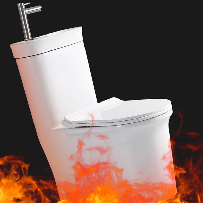 Contemporary Ceramic Flush Toilet Seat Included Urine Toilet for Washroom Clearhalo 'Bathroom Remodel & Bathroom Fixtures' 'Home Improvement' 'home_improvement' 'home_improvement_toilets' 'Toilets & Bidets' 'Toilets' 7105403