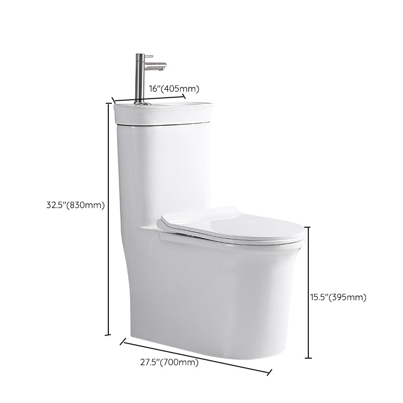 Contemporary Ceramic Flush Toilet Seat Included Urine Toilet for Washroom Clearhalo 'Bathroom Remodel & Bathroom Fixtures' 'Home Improvement' 'home_improvement' 'home_improvement_toilets' 'Toilets & Bidets' 'Toilets' 7105408