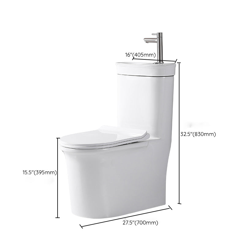 Contemporary Ceramic Flush Toilet Seat Included Urine Toilet for Washroom Clearhalo 'Bathroom Remodel & Bathroom Fixtures' 'Home Improvement' 'home_improvement' 'home_improvement_toilets' 'Toilets & Bidets' 'Toilets' 7105409