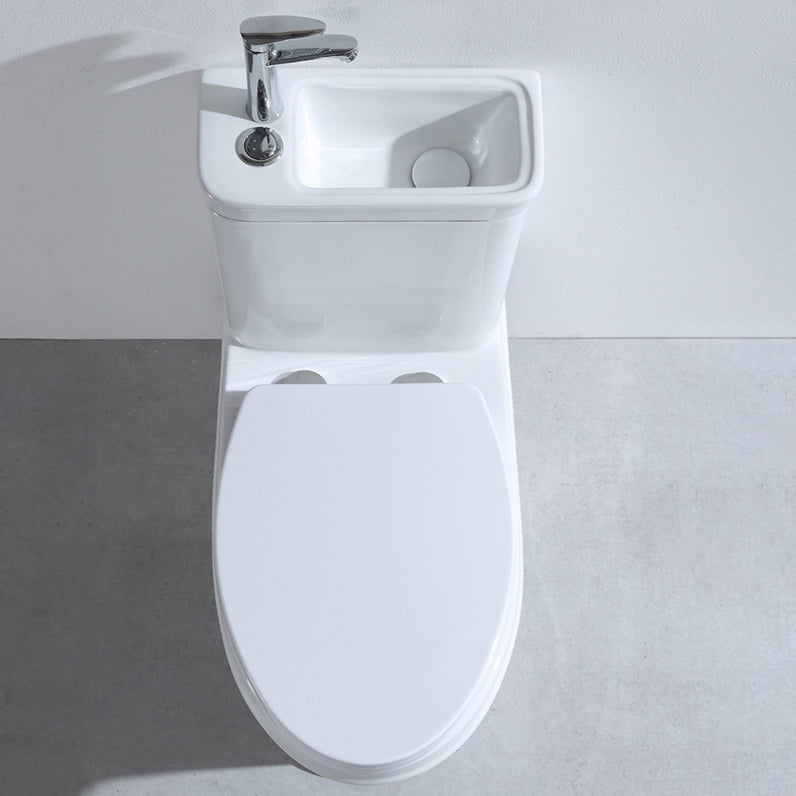 Contemporary Porcelain Flush Toilet Floor Mount One-Piece Toilet Urine Toilet Clearhalo 'Bathroom Remodel & Bathroom Fixtures' 'Home Improvement' 'home_improvement' 'home_improvement_toilets' 'Toilets & Bidets' 'Toilets' 7105417
