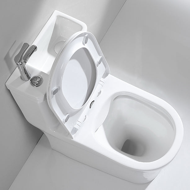 Contemporary Porcelain Flush Toilet Floor Mount One-Piece Toilet Urine Toilet Clearhalo 'Bathroom Remodel & Bathroom Fixtures' 'Home Improvement' 'home_improvement' 'home_improvement_toilets' 'Toilets & Bidets' 'Toilets' 7105430