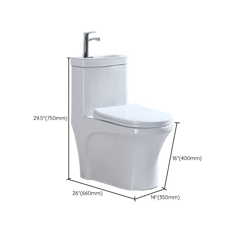 Contemporary Porcelain Flush Toilet Floor Mount One-Piece Toilet Urine Toilet Clearhalo 'Bathroom Remodel & Bathroom Fixtures' 'Home Improvement' 'home_improvement' 'home_improvement_toilets' 'Toilets & Bidets' 'Toilets' 7105432