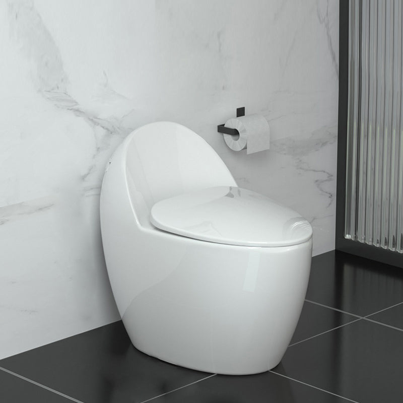 Contemporary Siphon Jet Flush Toilet Floor Mounted Urine Toilet for Bathroom 17"L x 27"W x 25"H White Clearhalo 'Bathroom Remodel & Bathroom Fixtures' 'Home Improvement' 'home_improvement' 'home_improvement_toilets' 'Toilets & Bidets' 'Toilets' 7105441