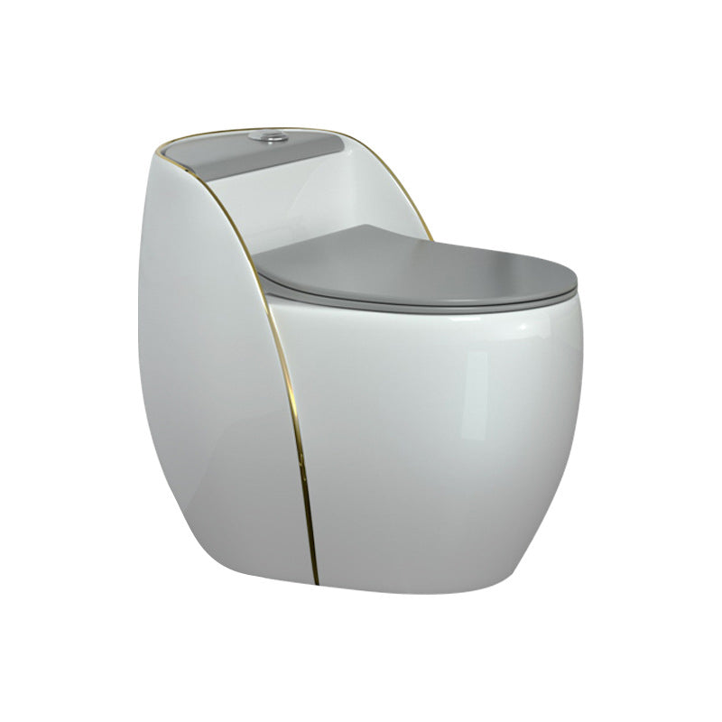 Contemporary Siphon Jet Flush Toilet Floor Mounted Urine Toilet for Bathroom Clearhalo 'Bathroom Remodel & Bathroom Fixtures' 'Home Improvement' 'home_improvement' 'home_improvement_toilets' 'Toilets & Bidets' 'Toilets' 7105444